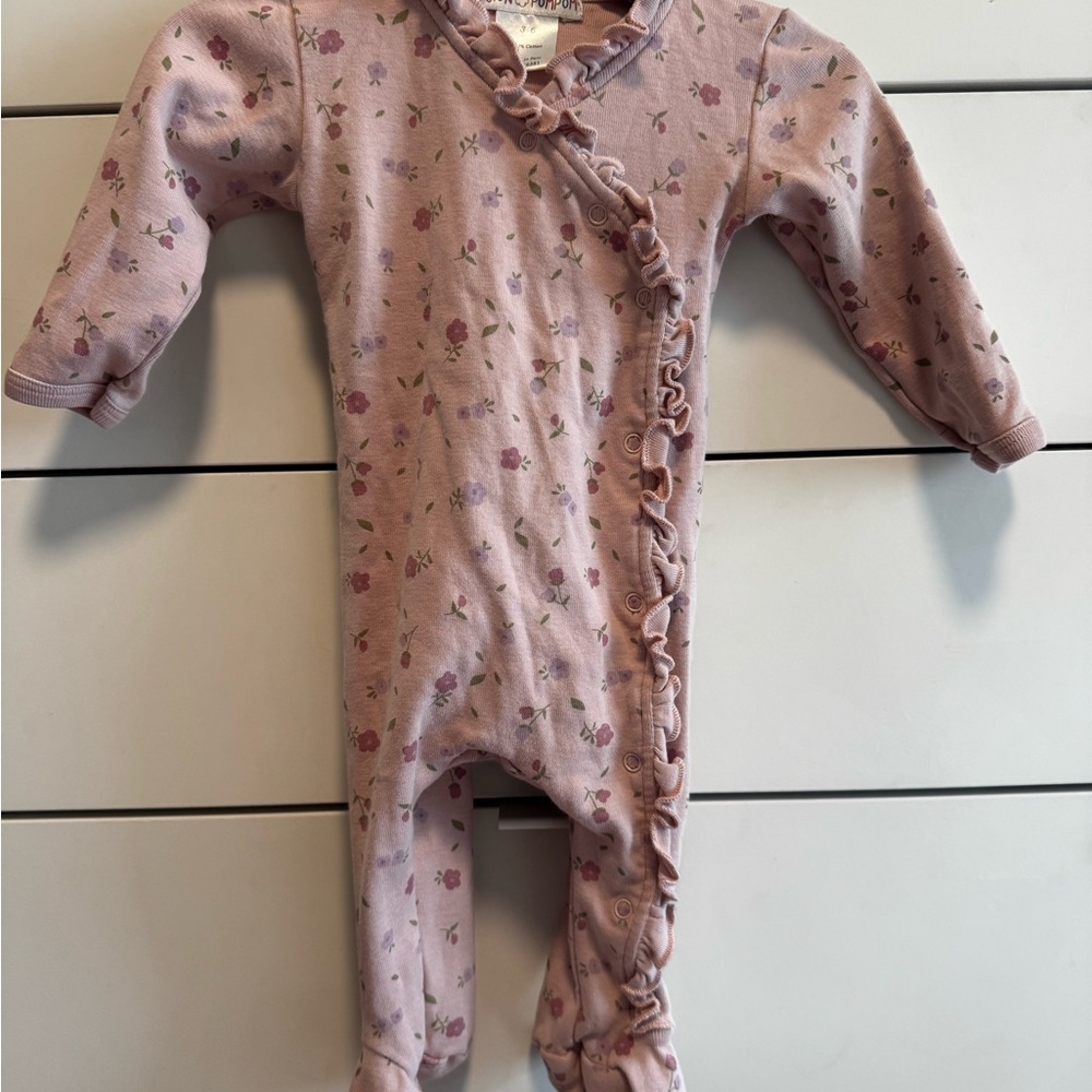 Lavender Floral Footie